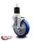 Service Caster 5'' Blue Poly Swivel 1-7/8'' Expanding Stem Caster with Brake SCC-EX20S514-PPUB-BLUE-TLB-178 - alternate 2